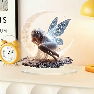Sleeping Fairy Acrylic Desk Decoration Suitable for Living Room Office Home Decoration Gift Halloween Christmas Birthday Anniversary Valentines Day