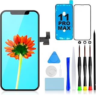 Screen Replacement for iPhone 11 Pro Max, 6.5" 3D Touch Screen Digitizer Display LCD Assembly Repair Tools Kit for A2161 A2220 A2218 with Waterproof Frame Adhesive and Tempered Glass