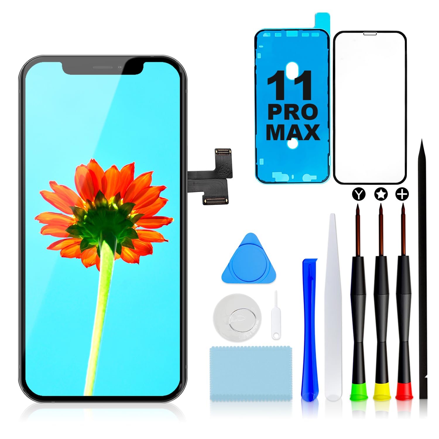 Screen Replacement for iPhone 11 Pro Max, 6.5" 3D Touch Screen Digitizer Display