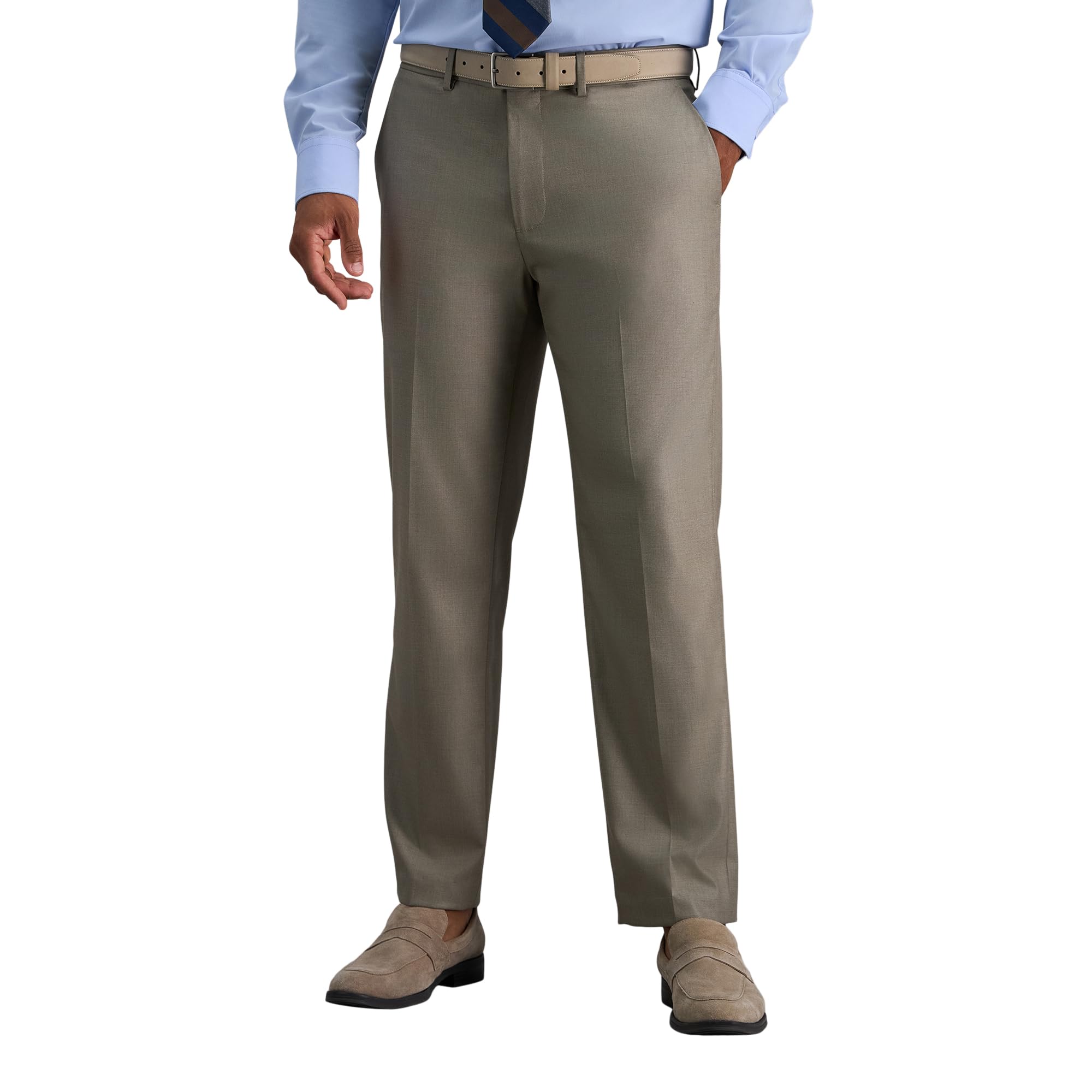 J.M. Haggar Men's Stretch Superflex Waist Flat Front Dress Pants