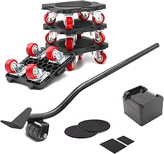 ONEON Furniture Mover with Wheels & Aux. Lifter-Connect Dolly | 360° Rotation Wheels Furniture Dolly for Moving Sliding Heavy Furniture, Appliances, 660 LB Max Load Capacity
