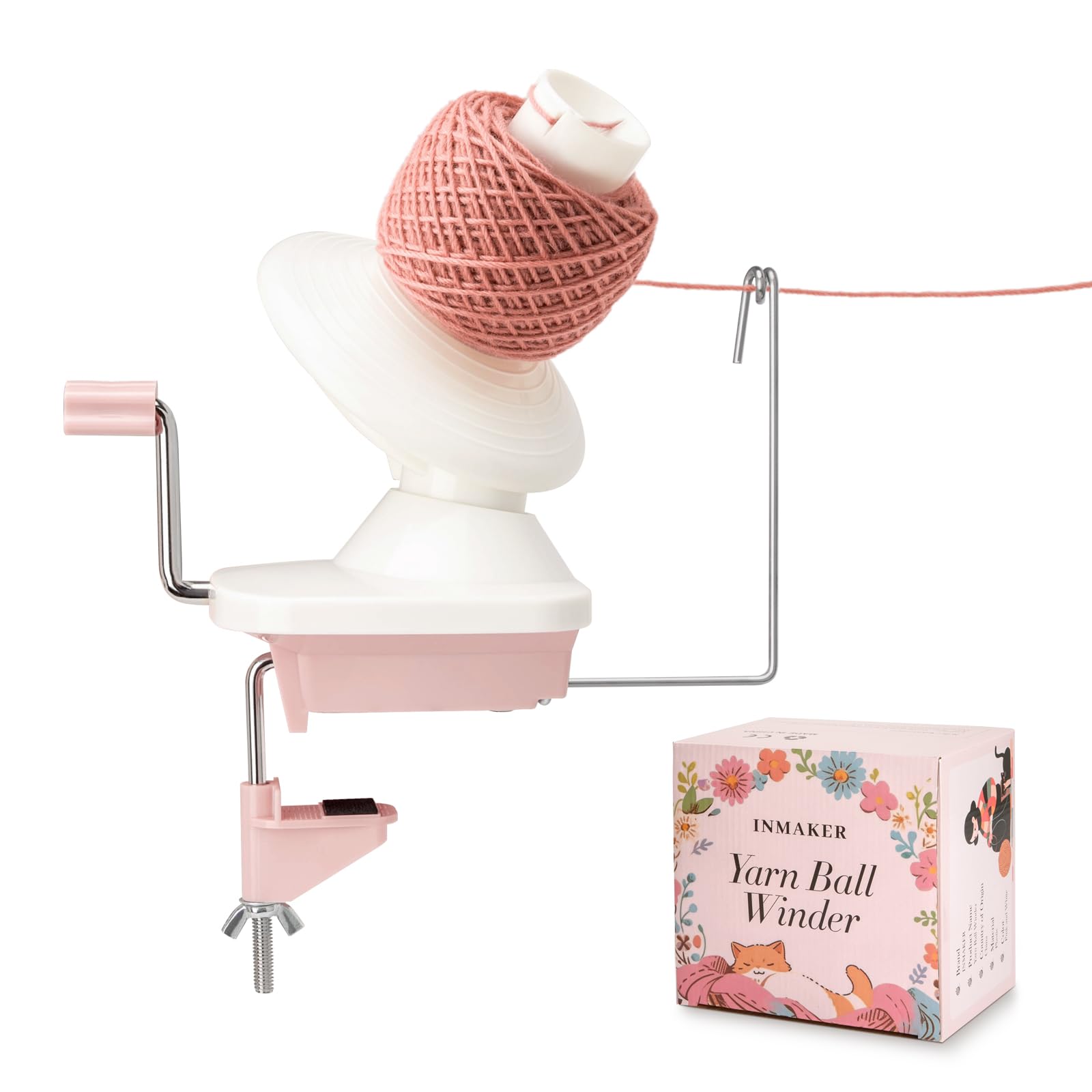 INMAKER Yarn Winder, Ball Winder for Crocheting Yarn Spinner for Knitting | 4oz,