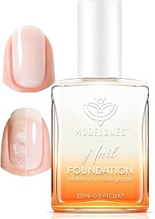 Modelones Nail Strengthener and Growth, Milky White Nail Polish Hardener | Extra Strong and Growth Fall Nail Repair Natural Strengthening Polish Concealer Foundation Nail Stuff Toenails Gifts 15ml