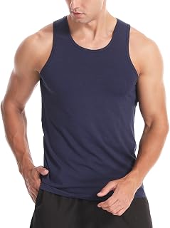 Men's Cotton Tank Tops Vest Gym Workout Bodybuilding Fitness T-Shirt Sleeveless Muscle Shirts
