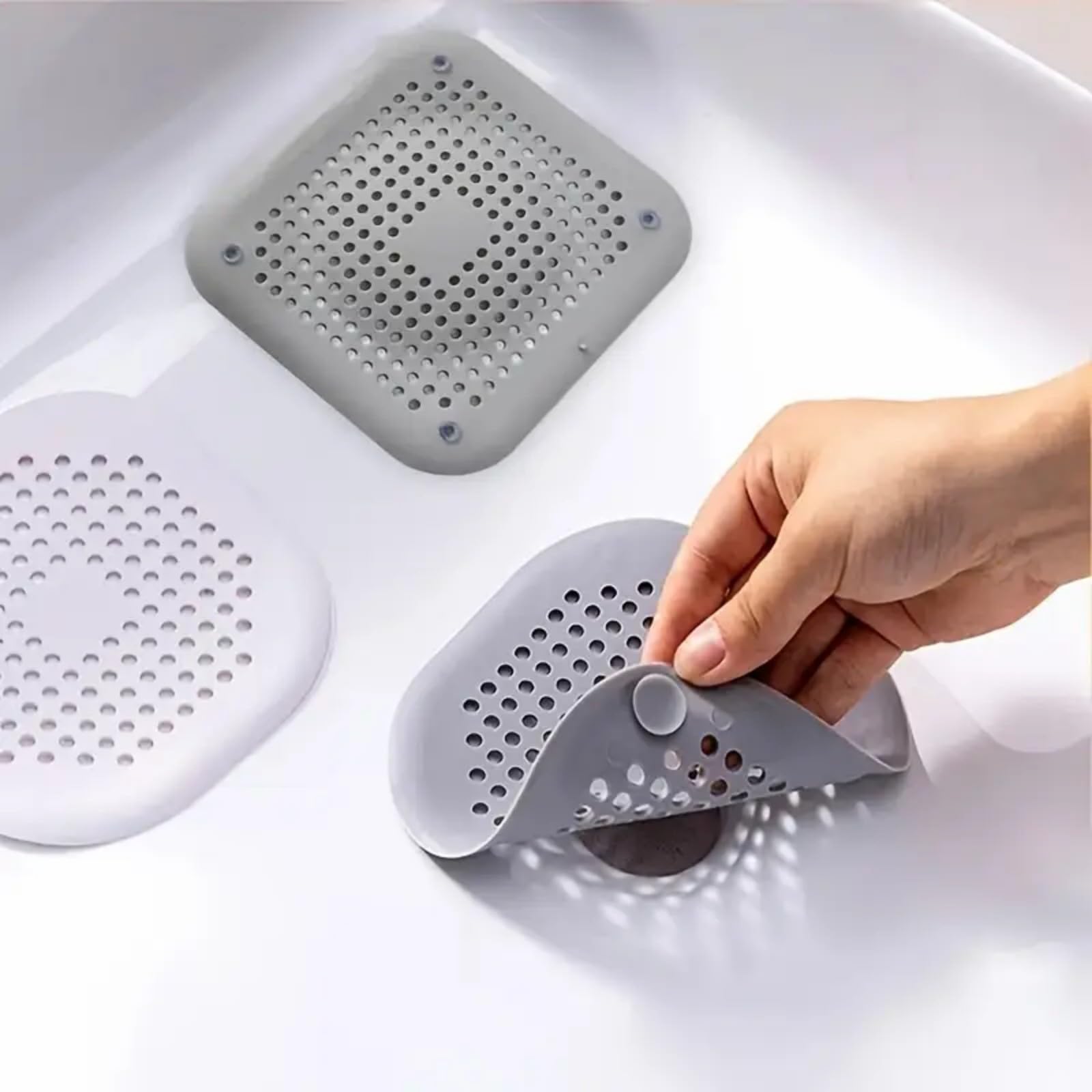 1PC Silicone Hair Filter Bathroom Accessory Shower Drain Protector for Shower Ki