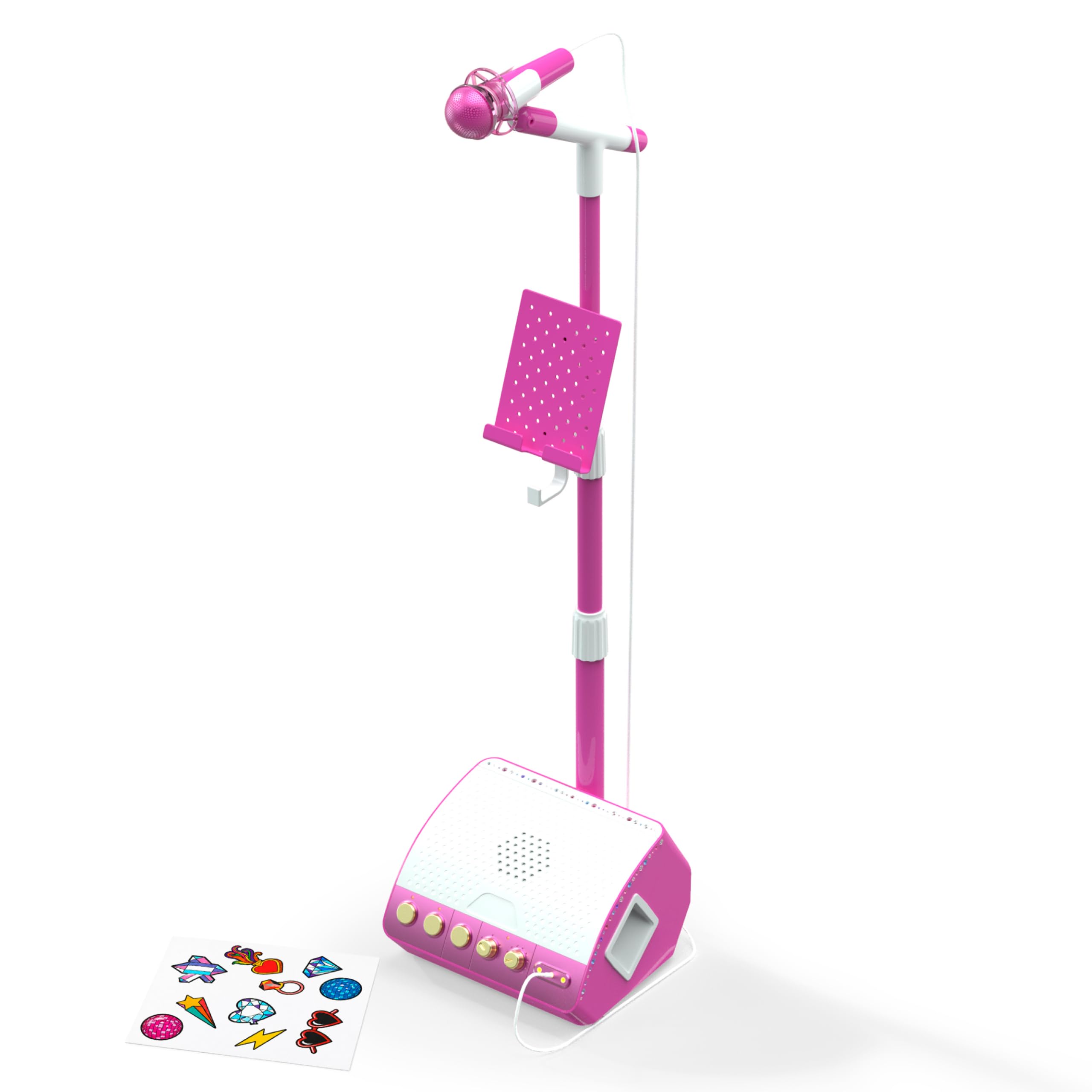 FAO Schwarz Karaoke Microphone with Stand, Device Holder & Built-in Speaker | Ad