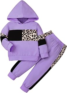Girls Clothes Toddler Fall Outfits Long Sleeve Hoodie Sweatshirt Tops + Sweatpants 2 Pieces 2-7 Years Old
