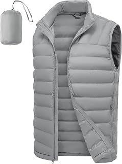 TBMPOY Men's Packable Puffer Vests Lightweight Water Resistant Outerwear