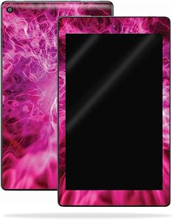 MightySkins Skin Compatible with Amazon Kindle Fire HD 8 (2017) - Red Mystic Flames | Protective, Durable, and Unique Vinyl Decal wrap Cover | Easy to Apply, Remove | Made in The USA