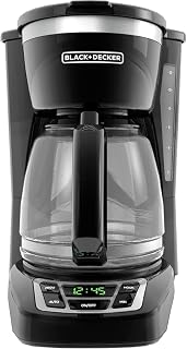 BLACK+DECKER 12-Cup Drip Coffee Maker with Vortex Brewing | 12-cup drip coffee maker with Vortex brewing for rich coffee extraction, programmable timer, Sneak-A-Cup and auto shutoff