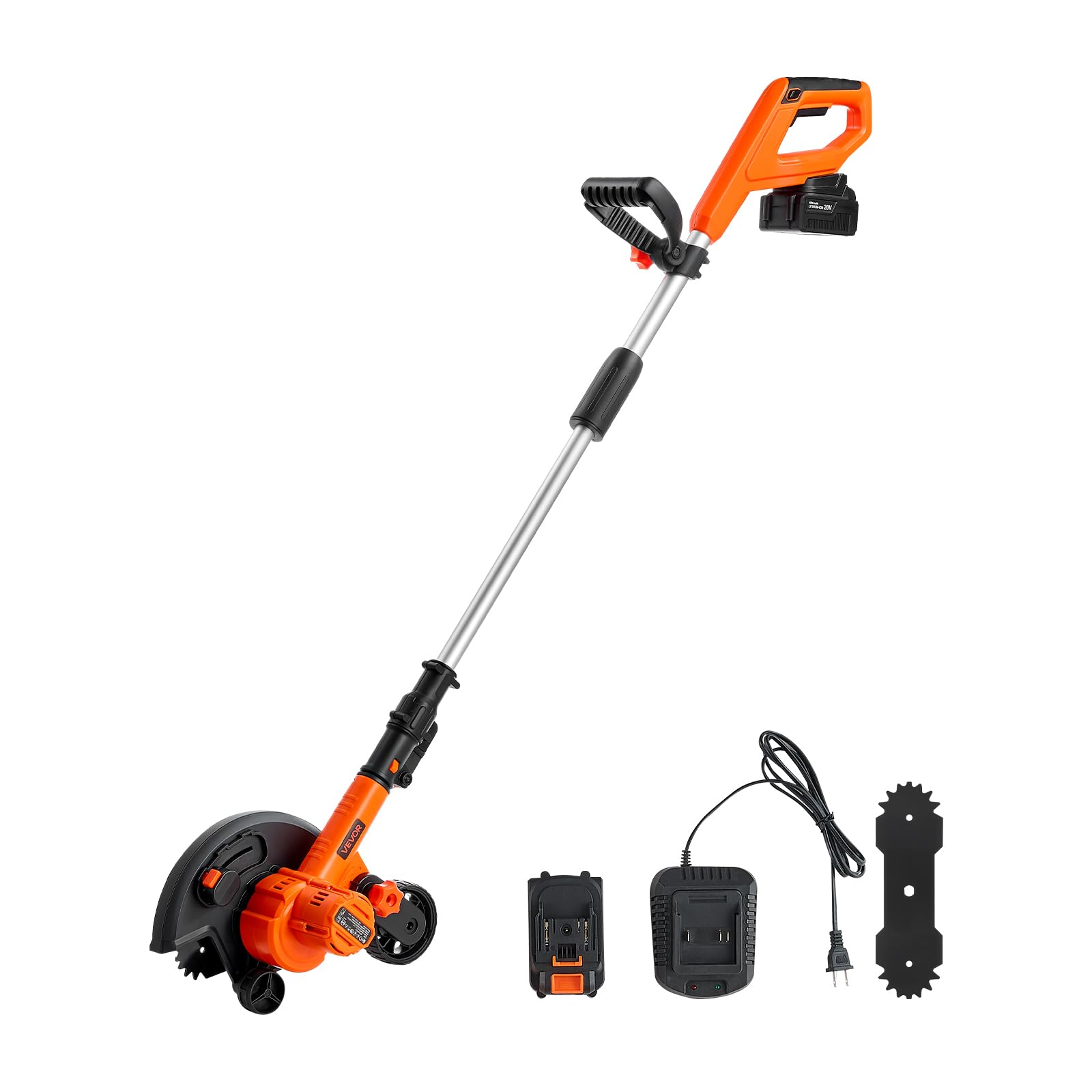 VEVOR Lawn Edger 8.8-in Blade, 20V Battery Powered Cordless Edger Lawn Tool | Fo