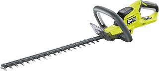 Ryobi 18V ONE+ Cordless 45cm Hedge Trimmer (Battery & Charger Excluded) | OHT1845, Hyper Green, 45cm diamond ground blade, hedge trimming, lightweight design