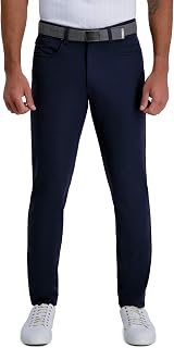 Haggar Men's Active Series Tech Slim Fit Flat Front Supreme Flex Waistband Trousers