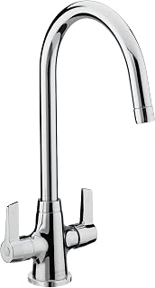 Bristan Echo Kitchen Tap , Chrome, EC SNK EF C | Modern Design, Swivel spout, Top fix EasyFit installation, Dual lever operation, Kitchen mixer tap, Lifetime Cover