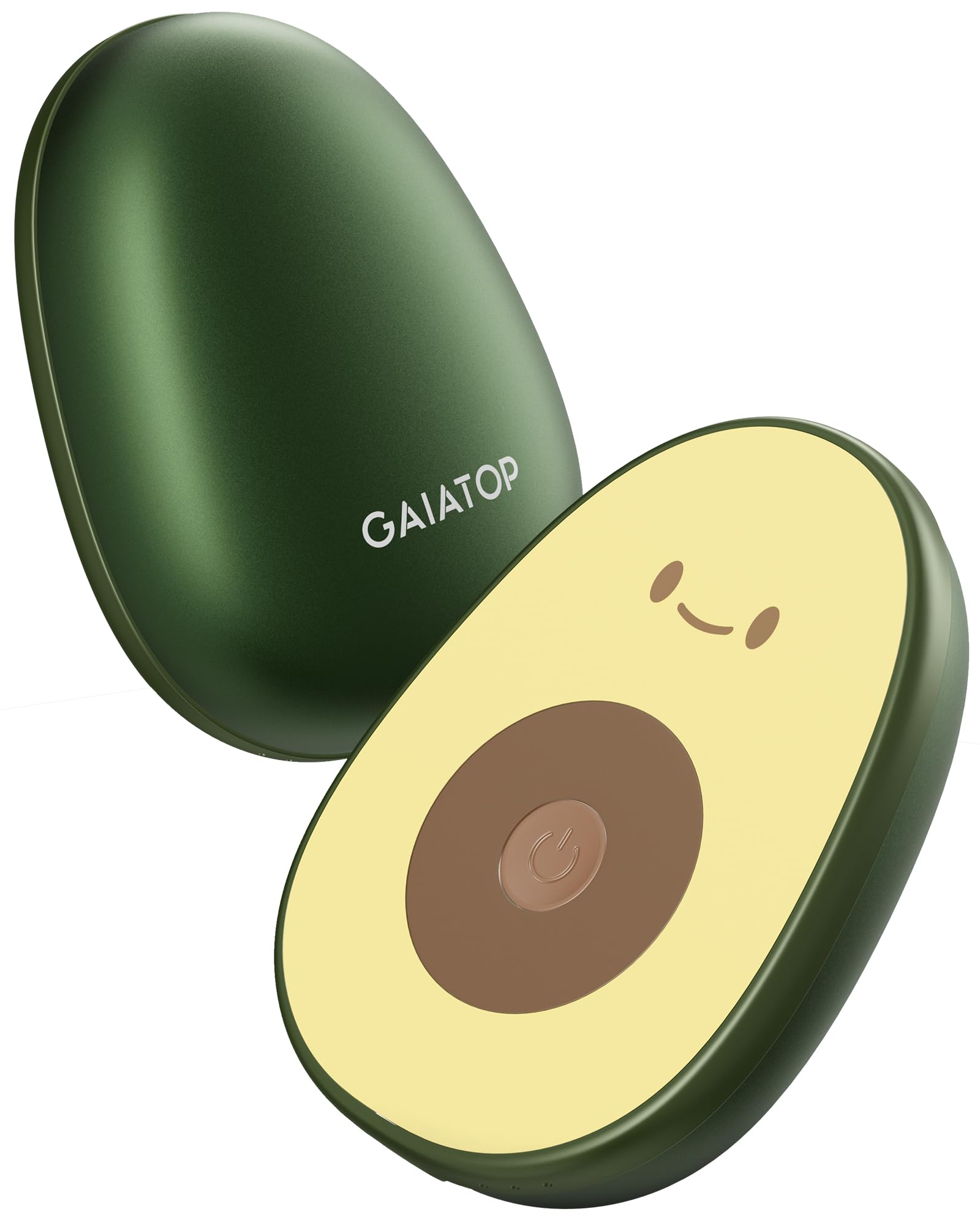 Gaiatop Rechargeable Hand Warmers 2 Pack, Magnetic, Cute Avocado Design | 3 Heat