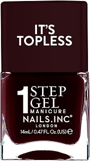 Nails.INC It's Topless Billie Classic Burgundy Gel-Like Nail Polish | Classic burgundy wine gel nail polish stays glossy and long-lasting for 6 days. Ideal for manis, gifting, and glam nights.