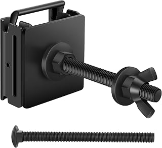 E Track Spare Tire Holder Mount E-Track Double Fittings Spare Wheel Carrier | Patented Design, Heavy Duty Steel, Upgraded Etrack Rail Accessories, for Enclosed Trailer Truck Garage Warehouse Semi, Black
