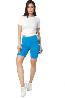 SOFTSAIL Leggings Women Tights Cycling Shorts Gym Yoga Pants Elastic Breathable Tummy Control High Waist Cotton for Slimming Ladies