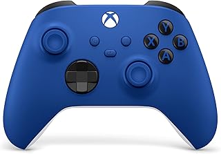 XBOX Wireless Gaming Controller | Shock Blue | Textured triggers and bumpers, Hybrid D-pad, XBOX Wireless, Bluetooth, USB-C, Play across Console & PC & Cloud Devices