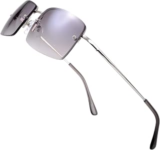 The Fresh Minimalist Small Rectangular Sunglasses Clear Eyewear Spring Hinge - Gift Box Package