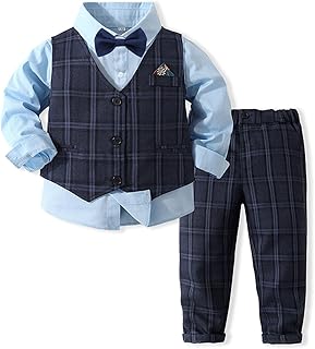 Volunboy Toddler Suit Boys Formal Wedding Guest Dress Outfit