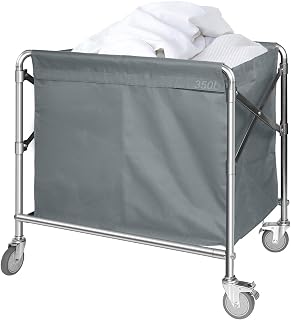 Nisorpa laundry hamper with wheels, large folding laundry cart, hotel collapsible laundry hamper, heavy duty laundry basket, commercial laundry cart foldable for