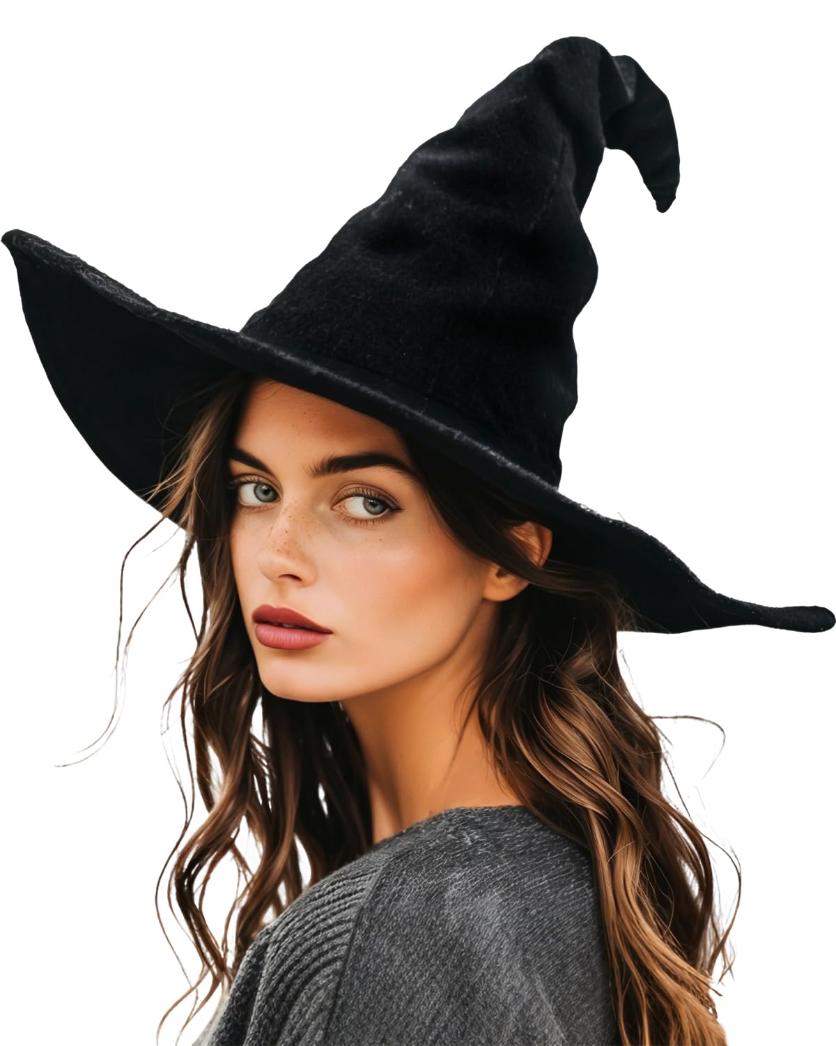 gagift world Witch Hat, 18IN Wizard Hat Cosplay Accessories for Halloween | Felt