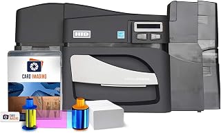 Card Imaging Fargo DTC4500e Dual Side Card Printer & Supplies kit #55100