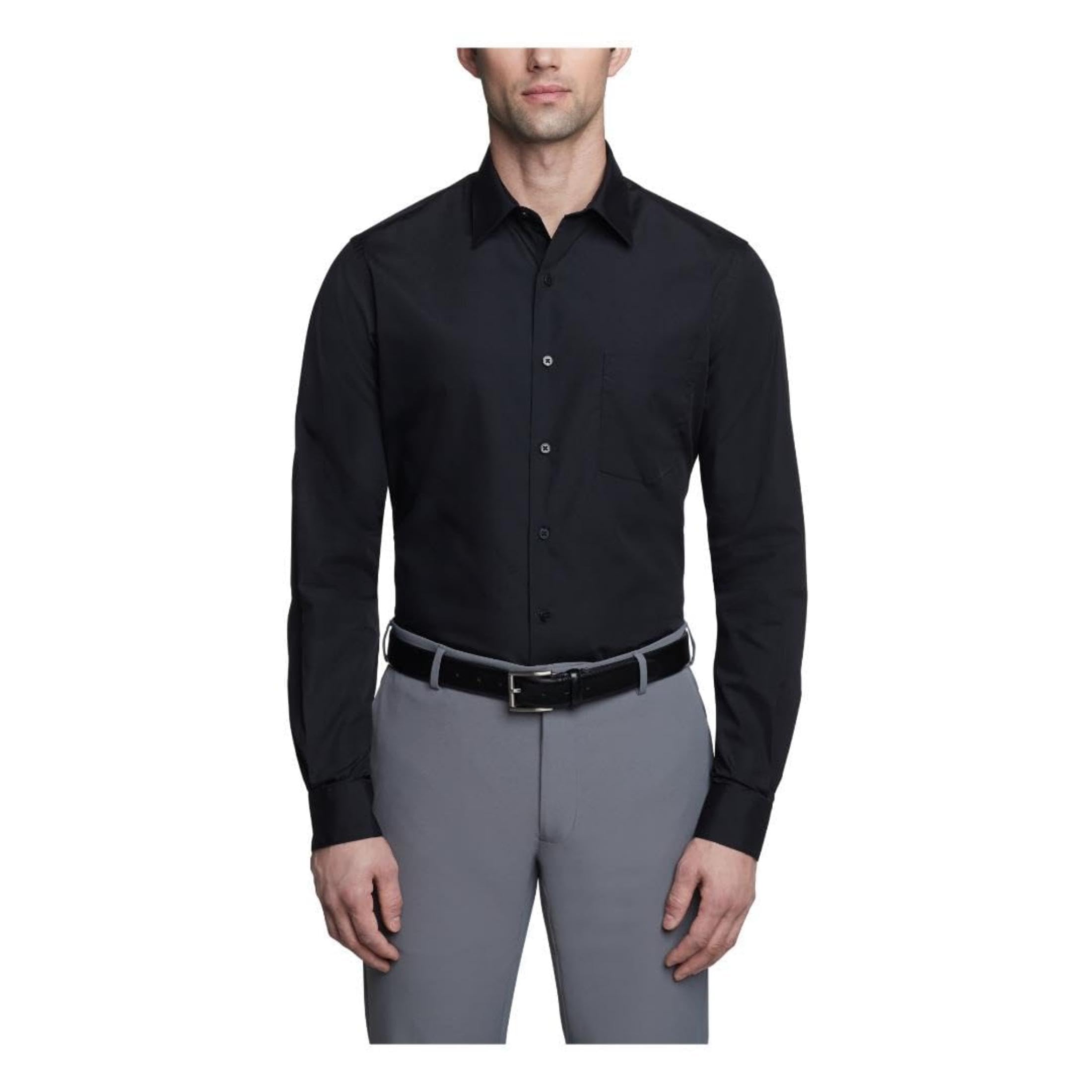 Van Heusen Slim Fit Shirt in Poplin Solid Colour Cheap Formal Hem Poplin Solid C