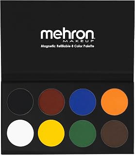 Mehron Makeup Paradise AQ - BASIC PALETTE, Water-Activated Face Paint | 8 Color Professional Face &amp; Body Paint Makeup for Cosplay, Theater, &amp; Halloween. Vegan, Cruelty-Free, &amp; Made in USA.