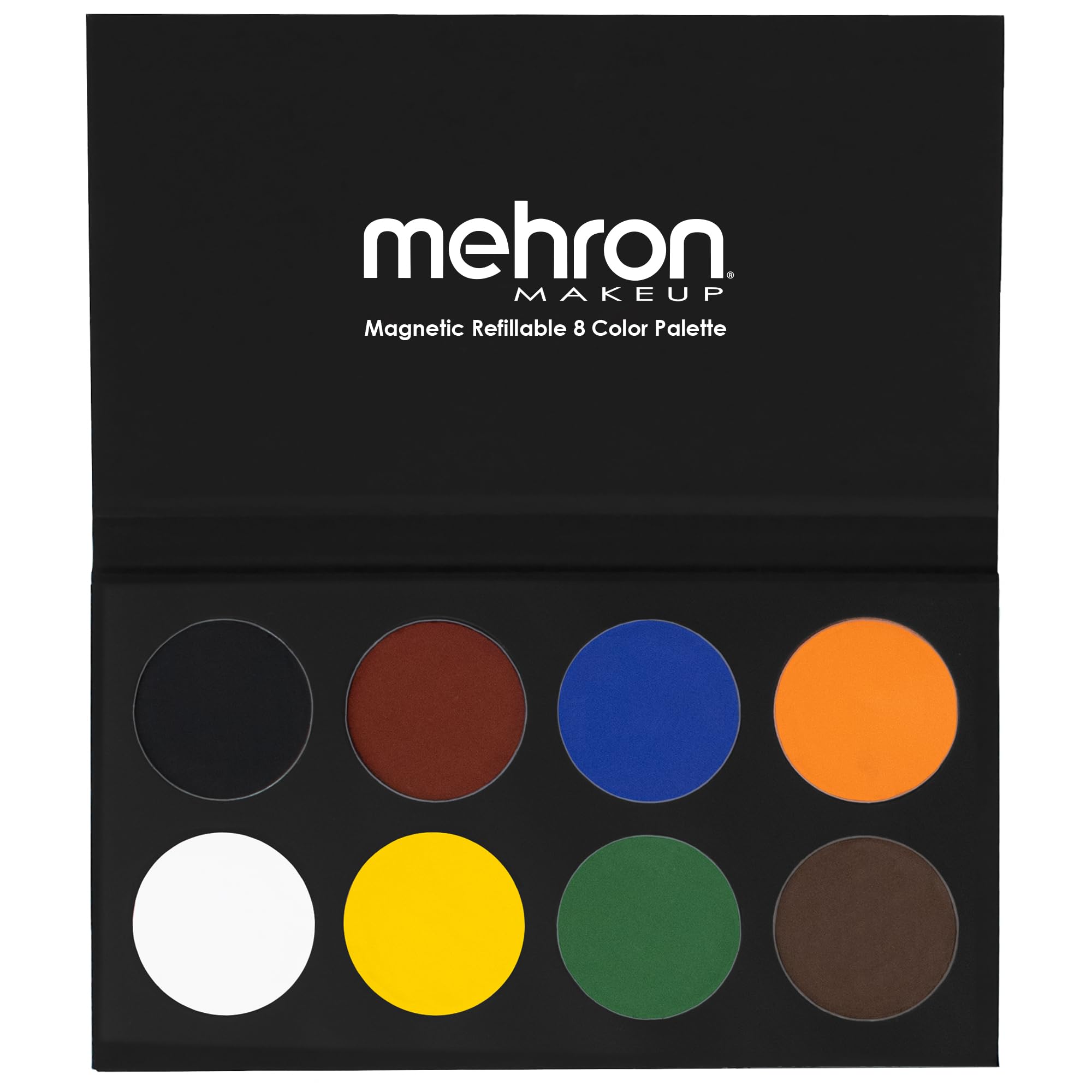 Mehron Makeup Paradise AQ - BASIC PALETTE, Water-Activated Face Paint | 8 Color 