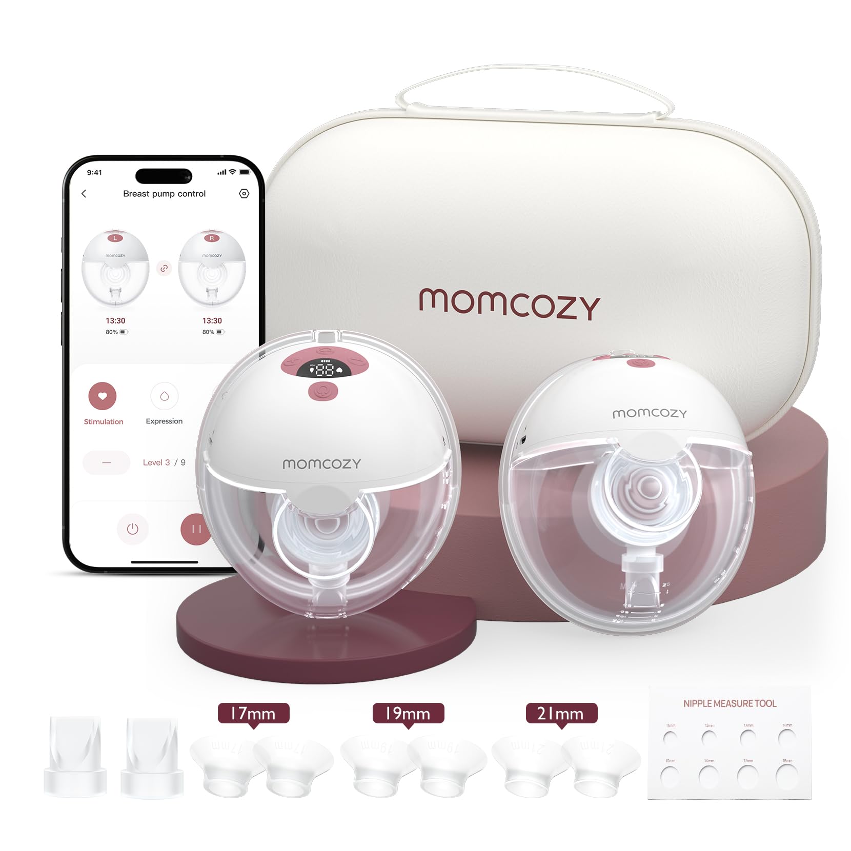 Momcozy M5 Smart Wearable Breast Pump, Hands-Free Electric Pump | APP Control, M
