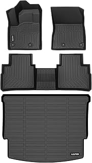 HAFIDI® Floor Mats & Cargo Liner Set Fit for 2021-2025 2026 Nissan Rogue | S | SV | SL | Platinum (Not Sport) All Weather Protection TPE Anti-Slip Car Full Set Floor Liners Custom Accessories -Black