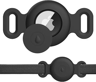 Meliya for AirTag Dog Cat Collar Holder Case, [1 Pack] Waterproof Dog Cat Collar Holder for AirTag, Silicone Protective Air tag Case for Pet