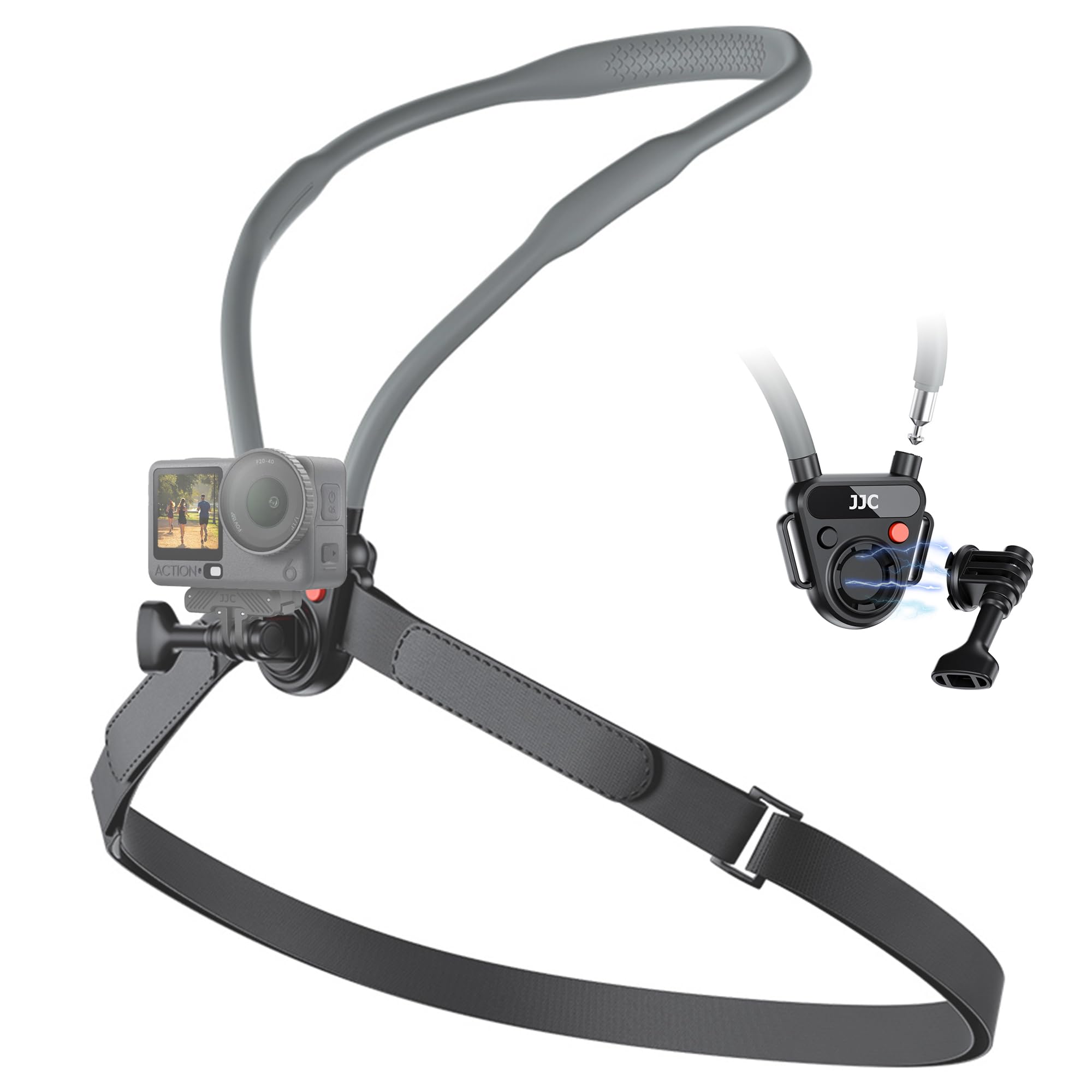 JJC Osmo Action 6 5 Pro 4 3 Magnetic Neck Mount with Chest Strap for Go Pro