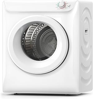 Temprium 3.5 Cu. Ft. Portable Clothes Dryer for Laundry | Small Portable Dryers for Clothes, 120V Electric Dryer for Laundry, 1400W Dryer Machine for Apartments, White
