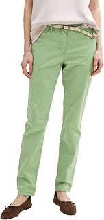 Tom Tailor Women's Slim Chino Trousers with Belt