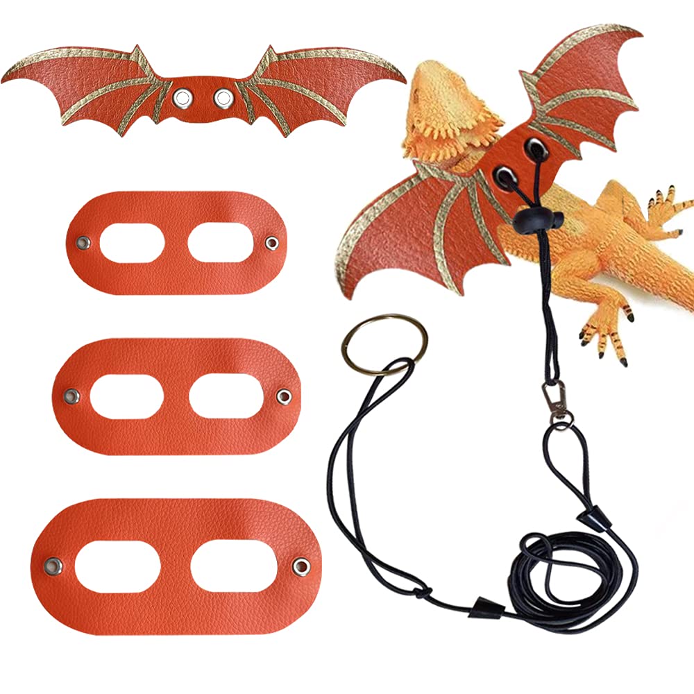 Lizard Leash Bearded Dragon Adjustable Small Reptile Animals Harness 3 Size Soft