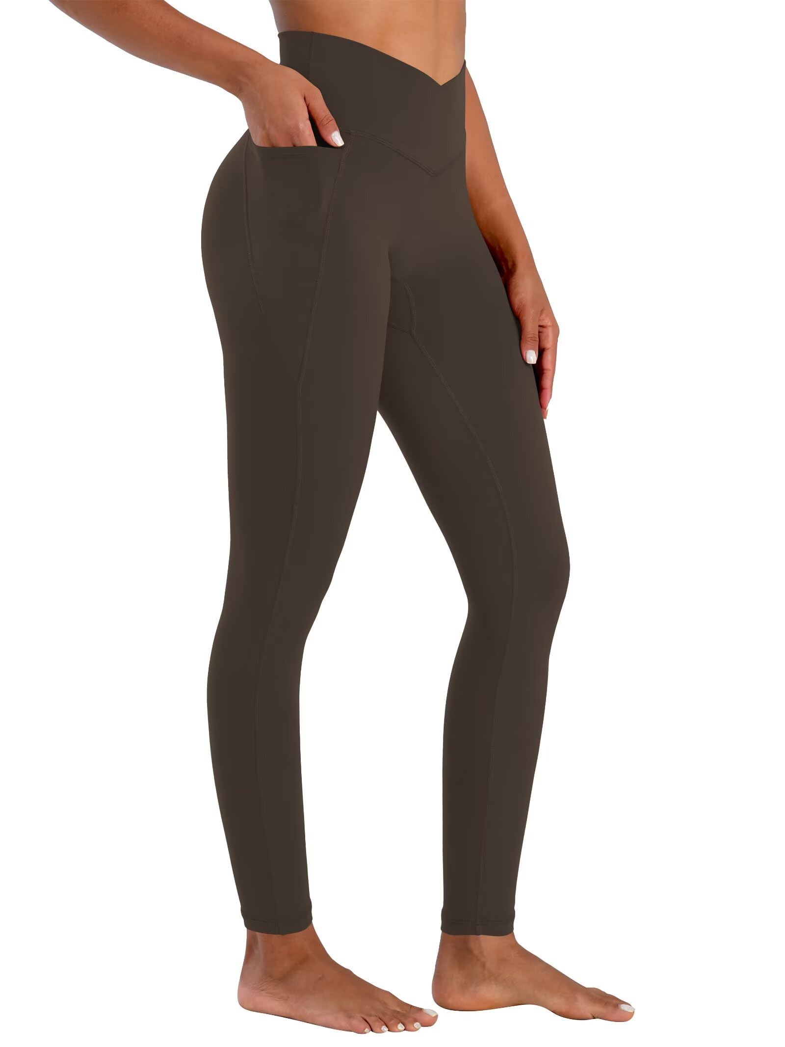 Sunzel Butt Lifting Scrunch Leggings for Women with Pockets No Front Seam Crosso