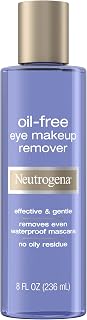 Neutrogena Oil-Free Eye Makeup Remover, 8 fl. oz | Gentle Cleanser for Sensitive Eyes, Dissolves Waterproof Mascara, Non-Greasy, Dermatologist & Ophthalmologist Tested