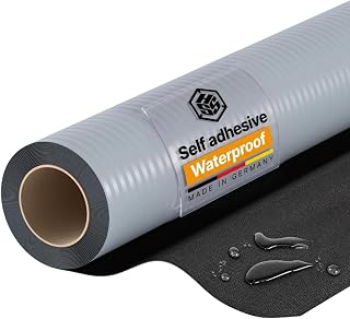 EPDM Waterproofing Membrane Self-Adhesive Black 52 Mil | 39 in x 32 ft · Black · 52 Mil · Reinforced EasyStick Membrane · Self-Adhesive Waterproof Sheet · Longlasting · No Bitumen