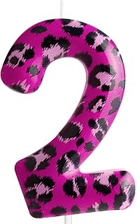 Leopard Birthday Party Candles with Animal Themed Designs, The Perfect Decoration for Girls' Gifts & Anniversary Party Supplies