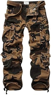 AKARMY Men's Casual Trousers Outdoor Streetwear Techwear Trousers Cargo Pants with Multi-Pocket