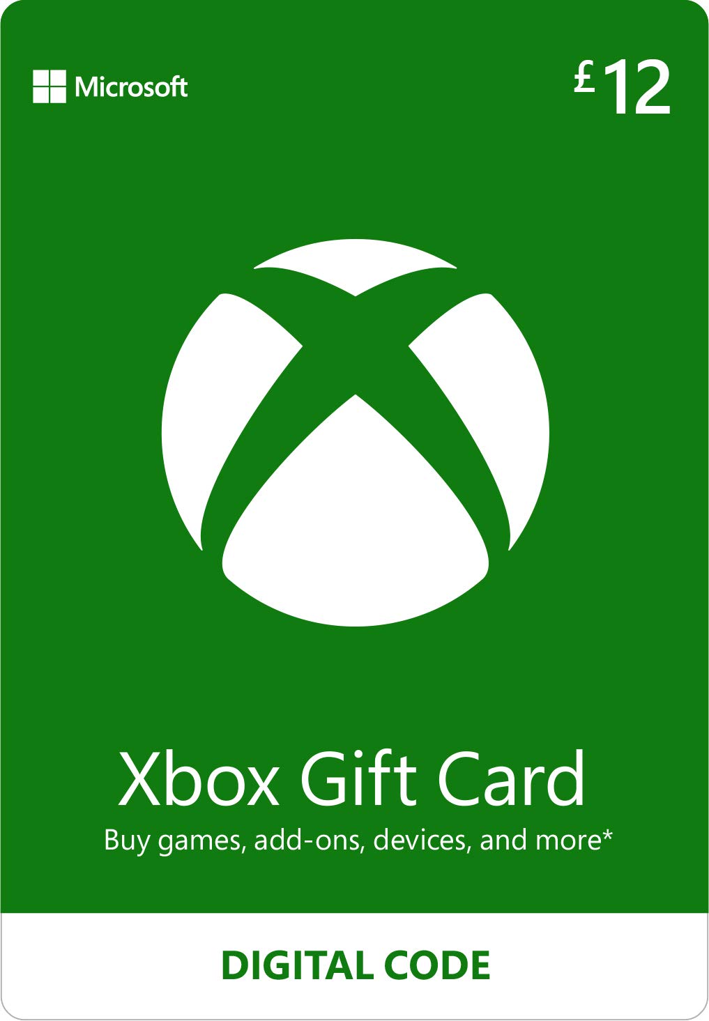Xbox Gift Card | 12 GBP | Digital Voucher | Xbox One, Series S|X & Windows | (Do