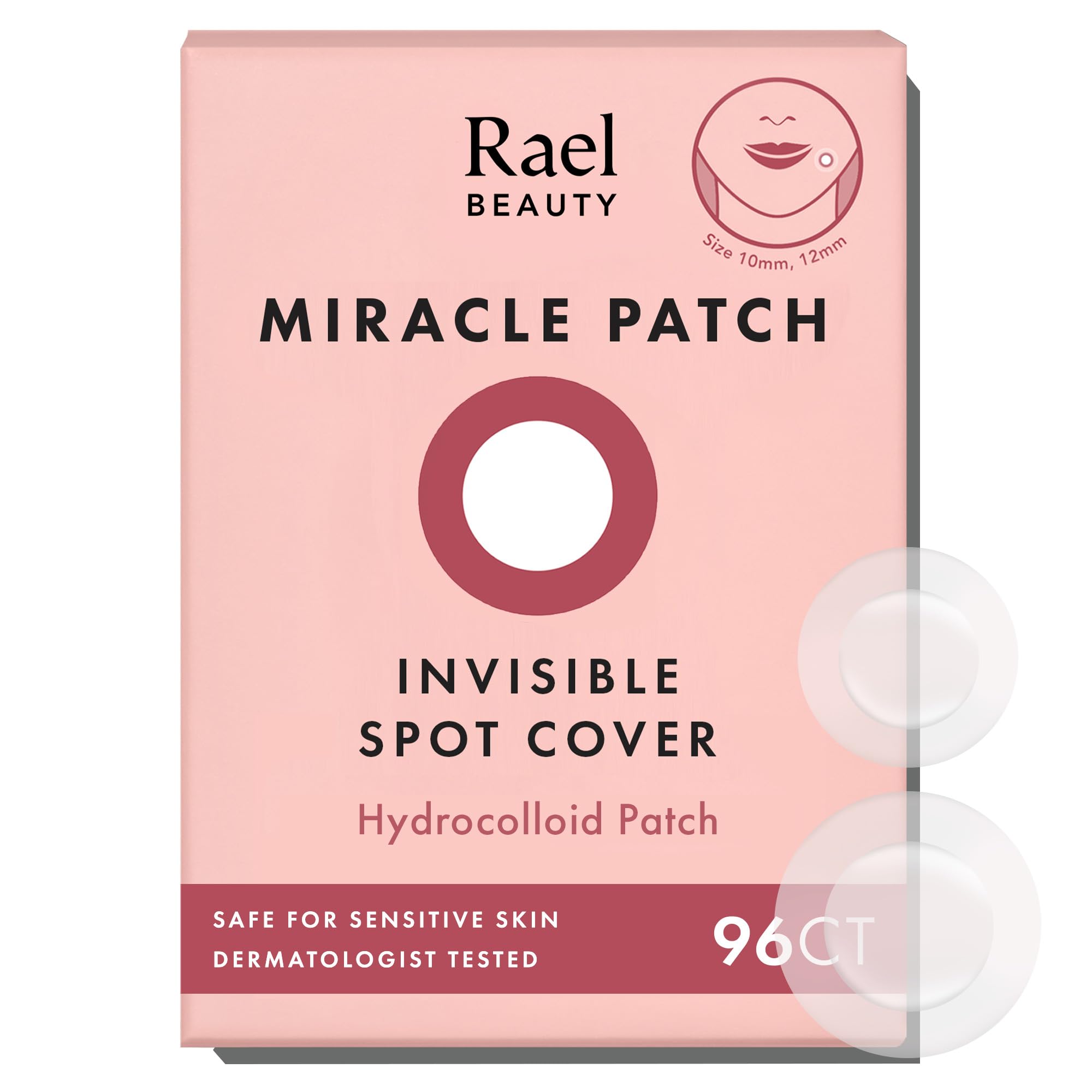 Rael Miracle Invisible Spot Cover Hydrocolloid Acne Pimple Patches (96 Ct) | Ult