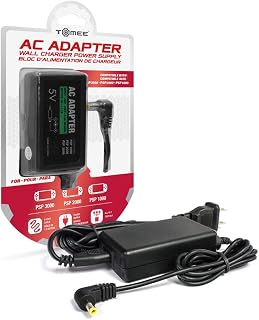 Tomee AC Adapter for Sony PSP 1000/2000/3000 | PSP Charger, Replacement Power Cord, Universal Travel-Friendly Power Supply