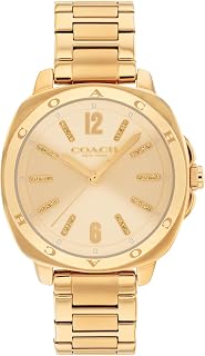 COACH Kitt Women's 3H Quartz Watch – 34 mm Stainless Steel Case – Link Bracelet – Stylish Fashion Accessory, Gift for Her