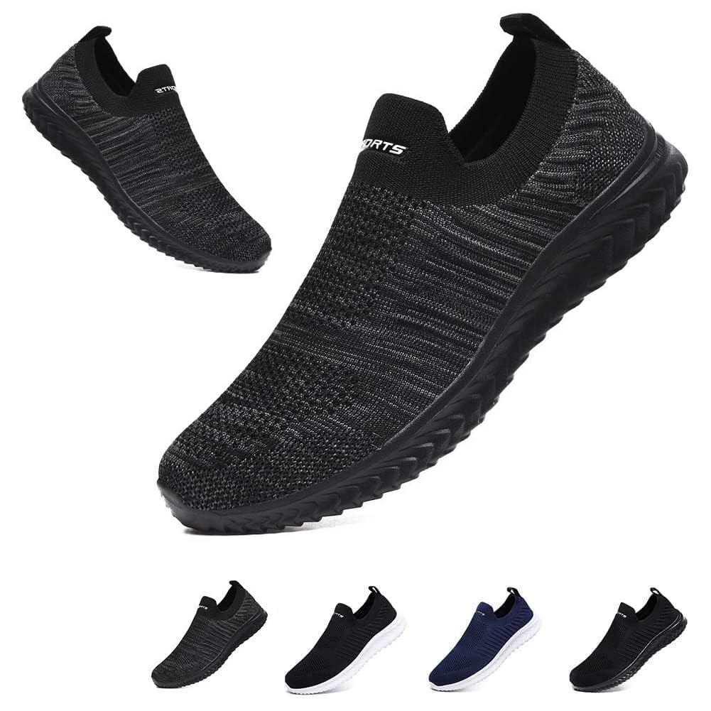 Mens Womens Slip On Trainers Casual Nordic Walking Shoes Breathable Running Shoe