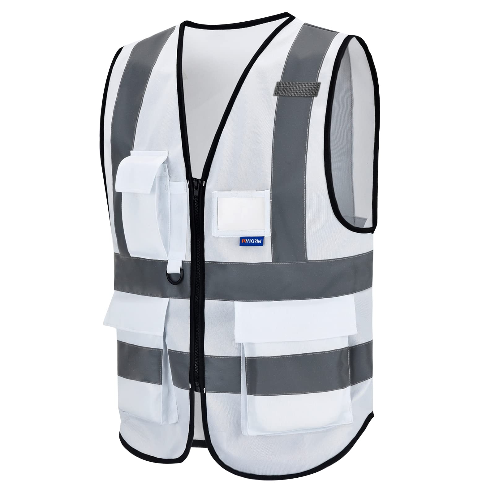 AYKRM Chaleco de seguridad Reflectante Alta visibilidad Ropa de trabajo chaleco 