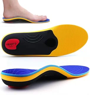 VALSOLE Orthopedic Insoles for Women and Men High Foot Support Soft Functional Shoe Insoles Insert for Flat Feet, Foot Pain, Plantar Fasciitis (Blue, 43-44 EU 28cm)